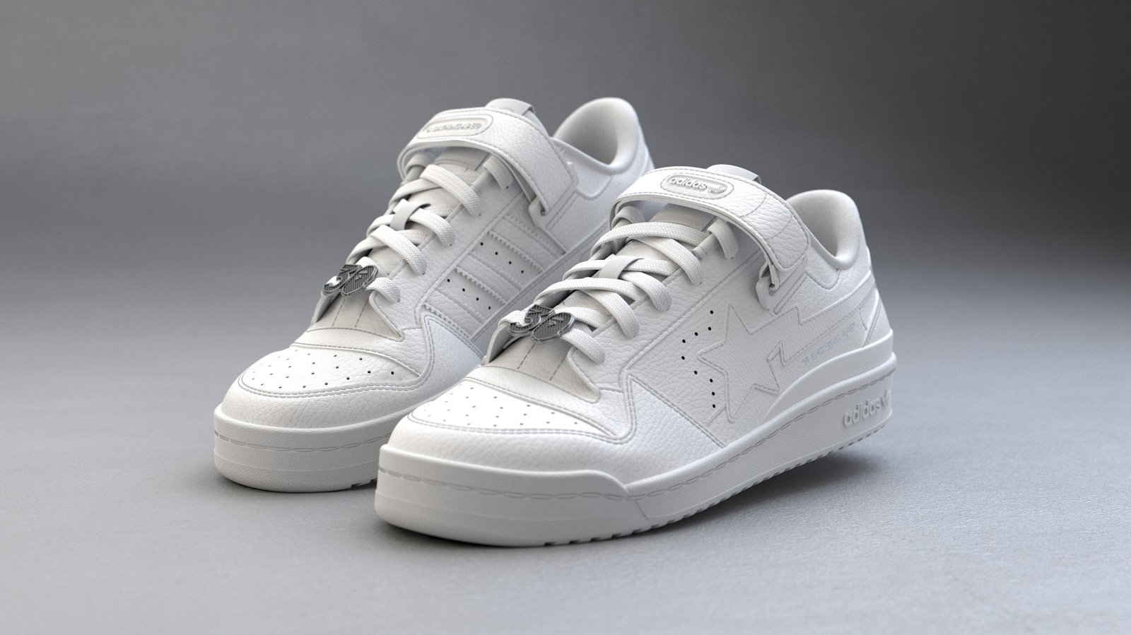 picture of adidas Forum 84 BAPE® Low Triple-White sneakers